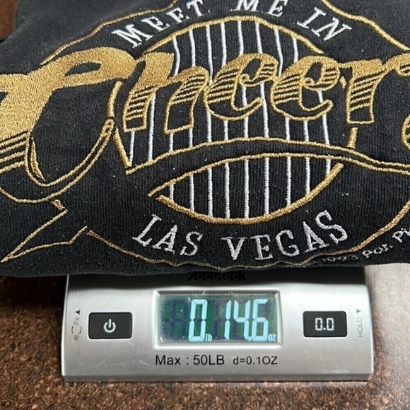 CHEERS BAR LAS VEGAS BLACK AND GOLD CREWNECK SWEATSHIRT 1993 WOMENS MEDIUM - Picture 6 of 6